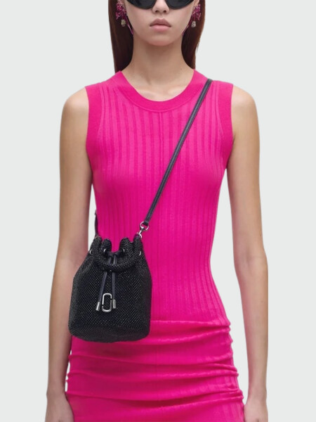 Marc Jacobs - Bolso bombonera metálico, The Mini Bucket Negro