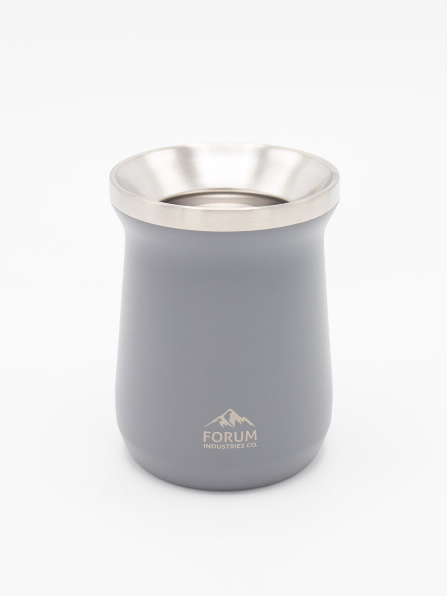 Mate Doble Tapa Acero Inoxidable - Gris 