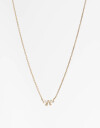 Cadena Corta con Dije Strass Collar Corto Moño Con Cubic - Dorado