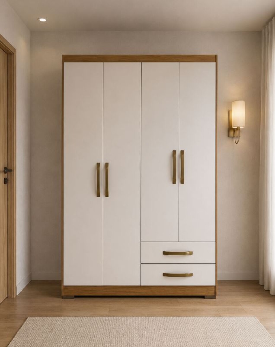 Ropero Santiago 4 Puertas Marrocos Off White RG120 