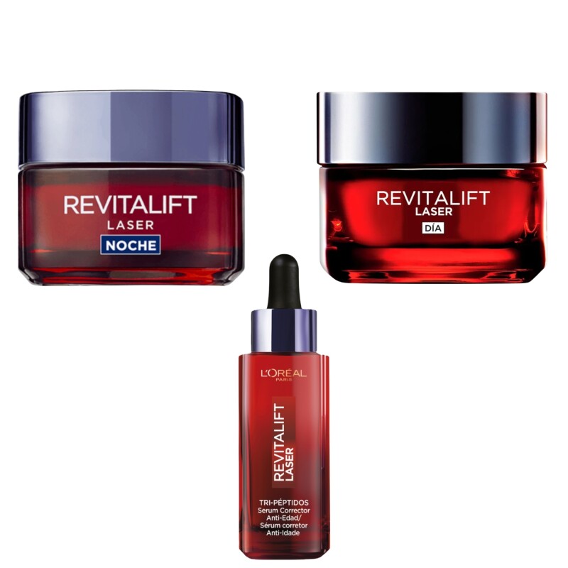 Pack Loreal Paris Laser Sérum + crema noche + crema día Pack Loreal Paris Laser Sérum + crema noche + crema día