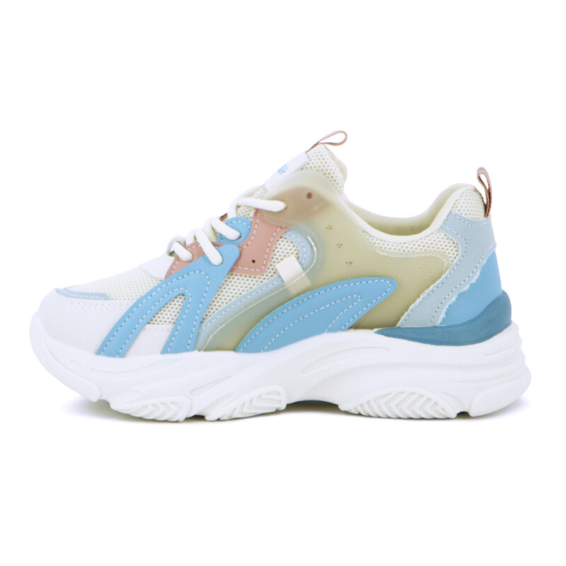 Austral Calzado Casual Ariadna C/plataforma Acordonado - Azul-beige Azul-beige