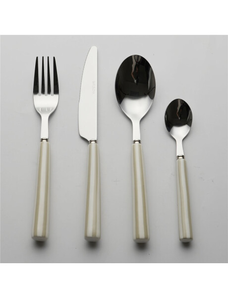 SET 24 PIEZAS CUBIERTOS MANGO RAYAS BEIGE "BARCELONA" SET 24 PIEZAS CUBIERTOS MANGO RAYAS BEIGE "BARCELONA"