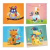 DJ0893 Set X4 Laminas Para Jugar Con Stickers 3-6 Años Djeco - León