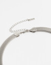 Collares Cortos Metal Collar Corto Cadena Snake - Plateado Rodio