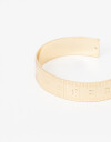 Brazaletes Back to school Brazalete Formato Regla Metal - Dorado