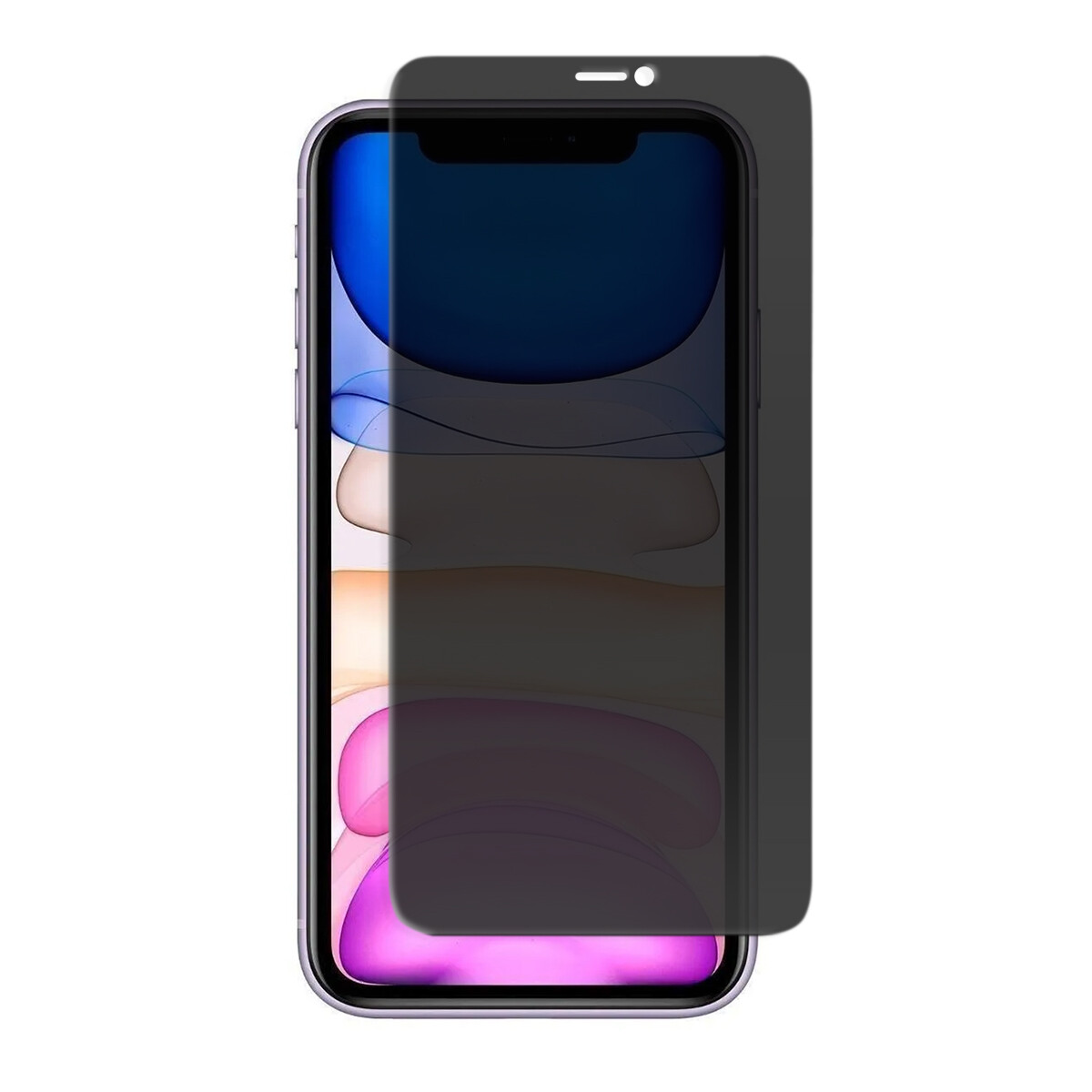 Vidrio Templado 9H con Filtro de Privacidad para iPhone 11 Transparente