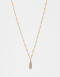 Cadena Corta con Dije Strass Collar Con Dije De Gota - Dorado