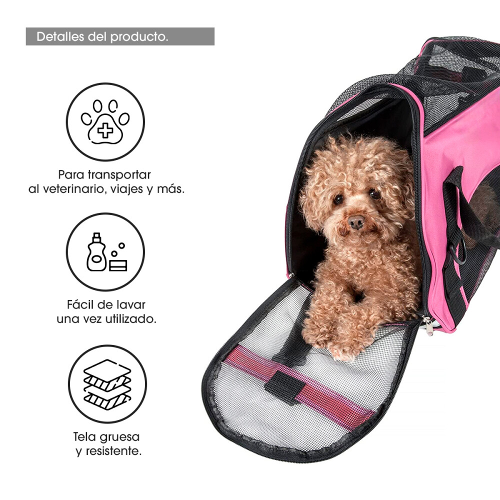 Bolso Transportador Perro Gato Apto Avión Cabina Viaje Color surtido