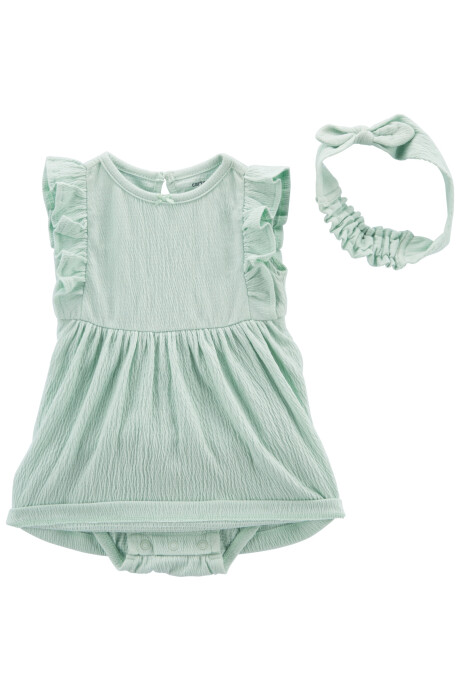 Vestido y vincha de jersey arrugado Vestido y vincha de jersey arrugado