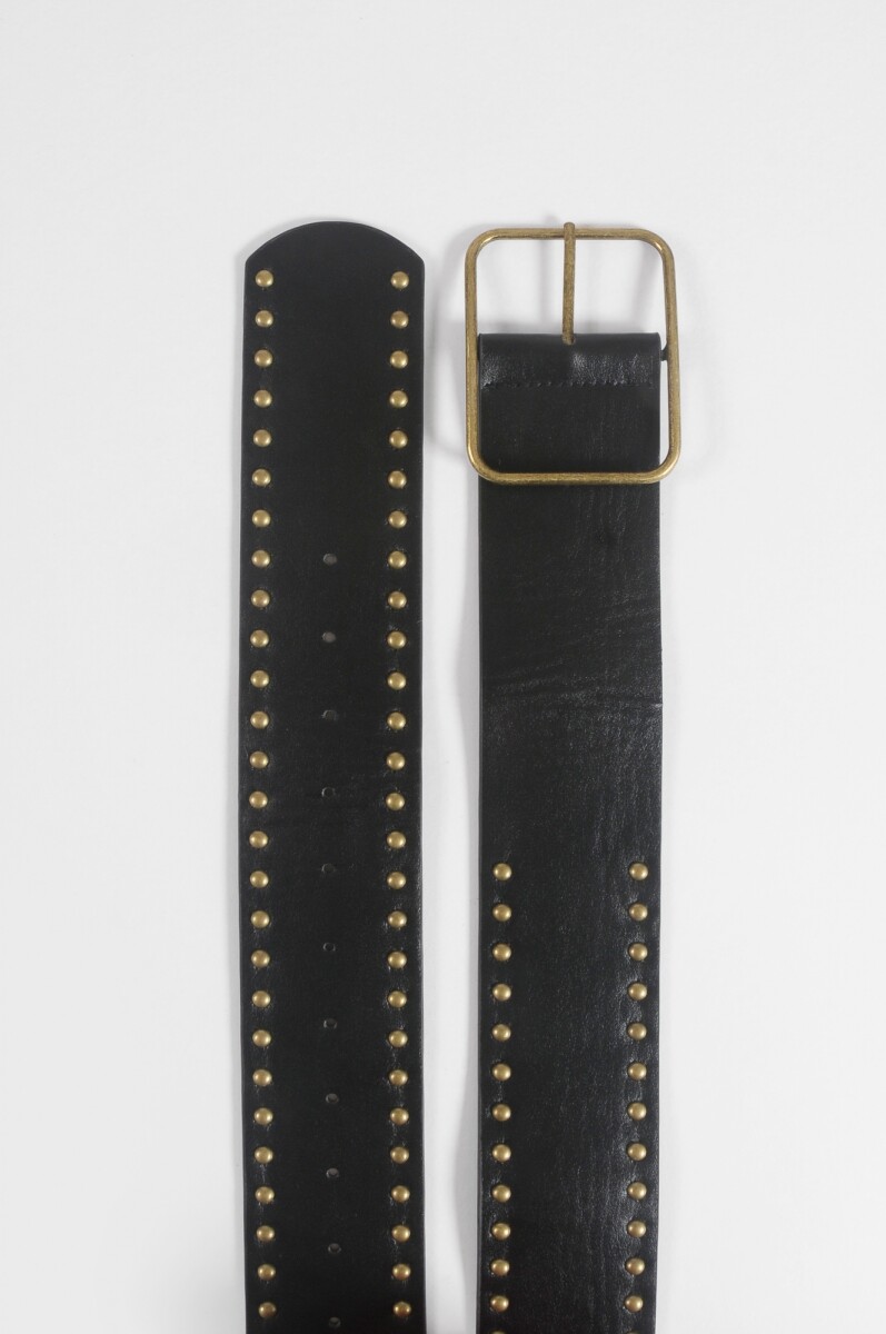 Cinturón ancho tachas - negro 