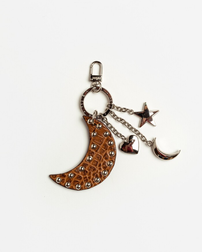 Llavero Cuero Starry Night Croco Shine Cuoio