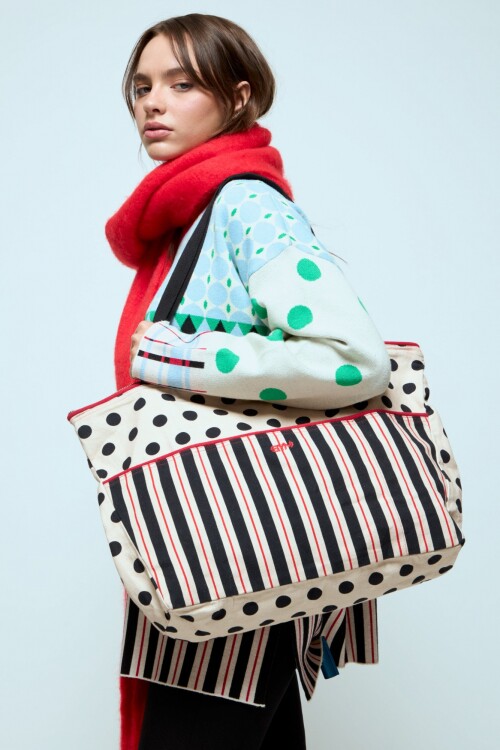 Bolso lunares negro