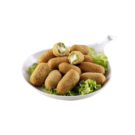 MINI CROQUETAS DE ESPINACA RELLENAS DE QUESO 1 KILO MINI CROQUETAS DE ESPINACA RELLENAS DE QUESO 1 KILO