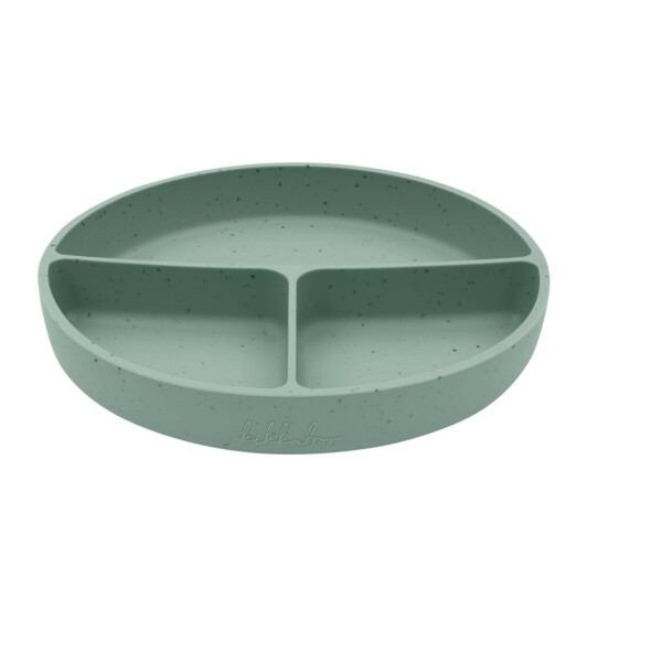 Plato con divisiones y ventosa Kikkaboo Verde