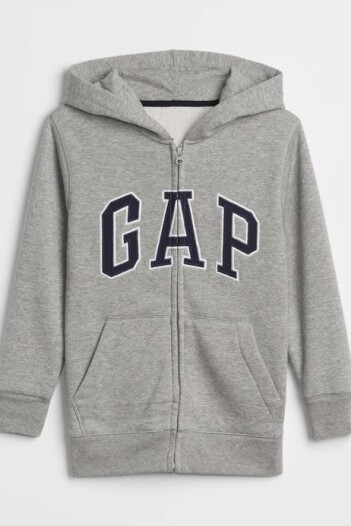 Canguro Con Cierre Logo Gap Con Felpa Niño Lt Heather Grey Bc06