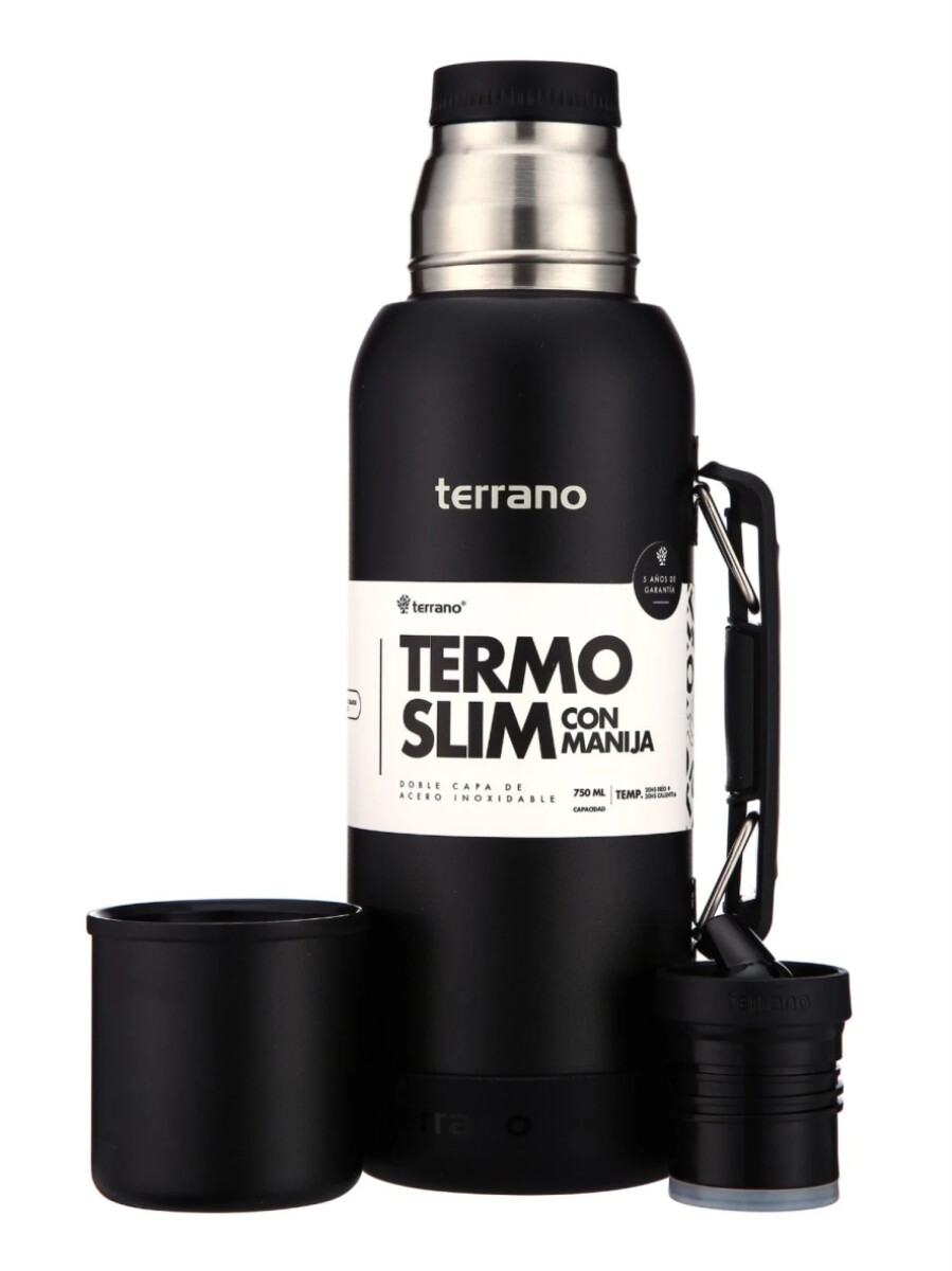 TERRANO TERMO NEW SLIM C/MANIJA+BOTA - Negro Opaco 