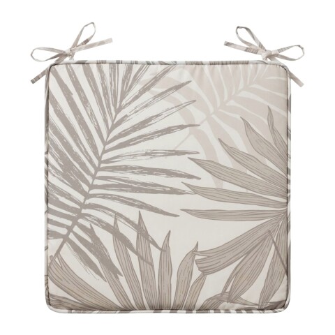 COJIN CUAD DIS HOJAS BEIGE P/SILLA 40X40X5CM Unica