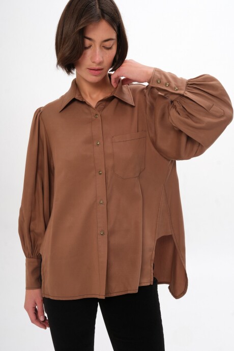 Camisa Twist Marrón