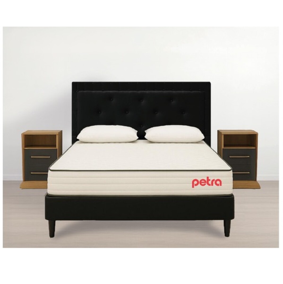 Conjunto Dormitorio Levane14 + Respaldo + Box + Mesas De Luz 