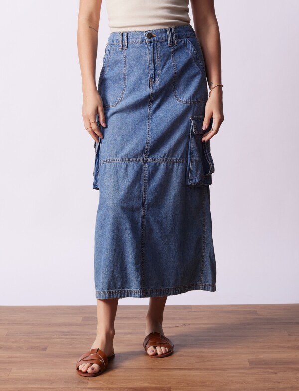 Falda Maxi Cargo JEAN