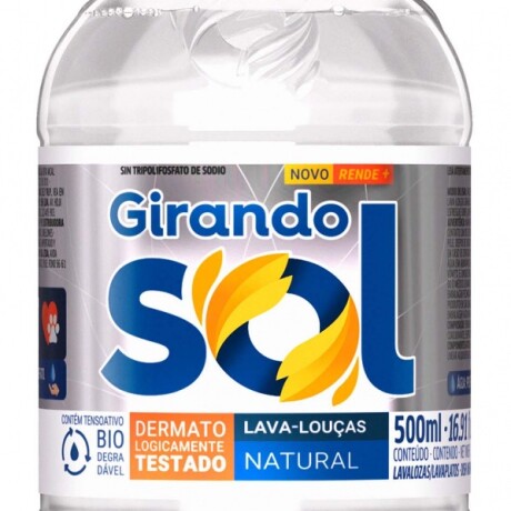 DETERGENTE GIRANDO SOL PARA VAJILLA NATURAL 500 ML DETERGENTE GIRANDO SOL PARA VAJILLA NATURAL 500 ML