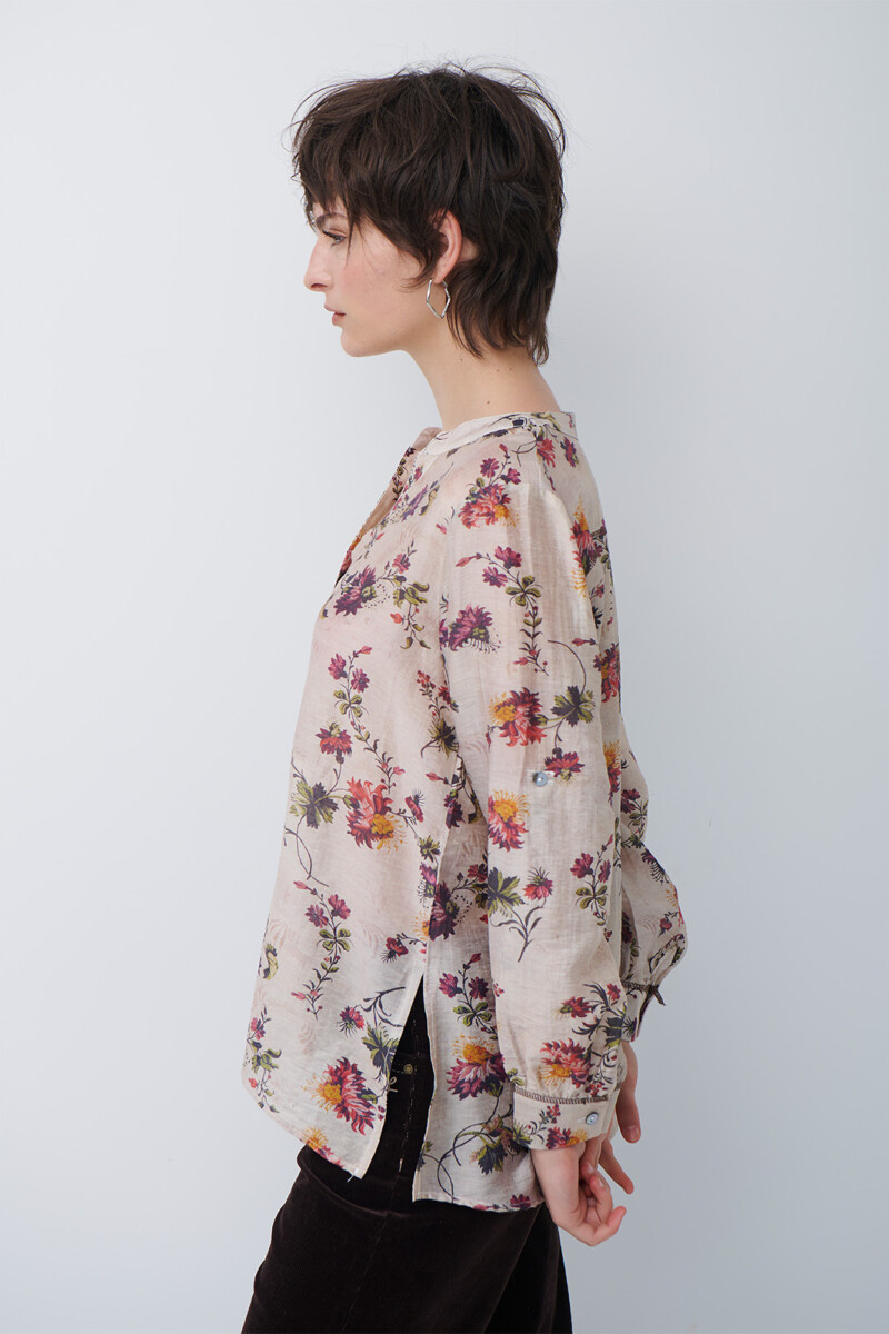 CAMISA JULIA FLORAL BEIGE