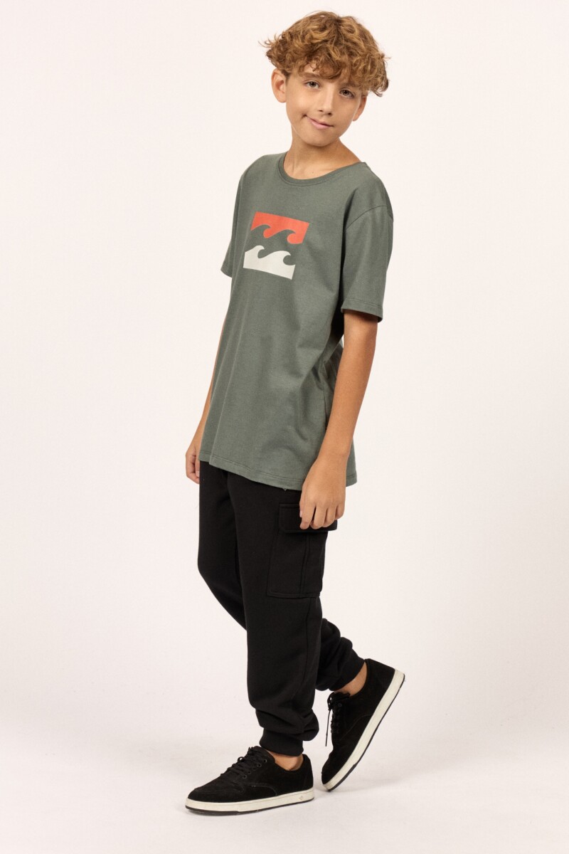 REMERA DOUBLE RIPPLE TEE BOYS M-militar