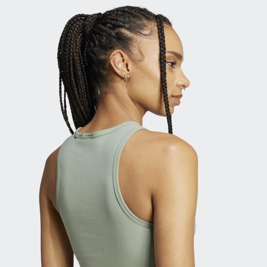 Musculosa Adidas Essentials Acanalada Silver Green