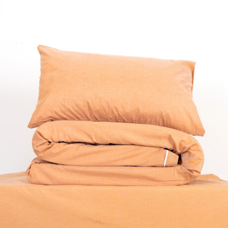 JUEGO DE SABANAS 1 1/2 PLAZA ALGODON-FRESH AMARILLO CHAMBRAY MOSTAZA
