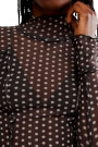 CHARLIE PRINTED MESH TOP Negro