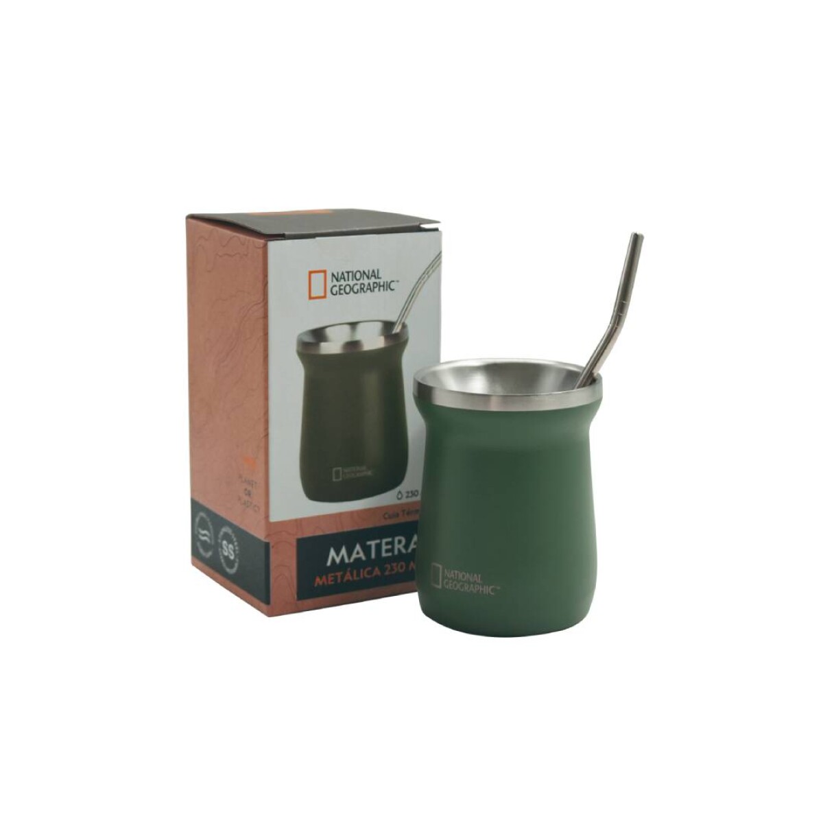 Mate National Geographic Metalico 230ml - Verde 