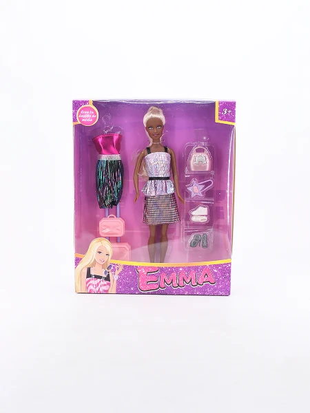 MUÑECA CON ACCESORIOS MULTICOLOR