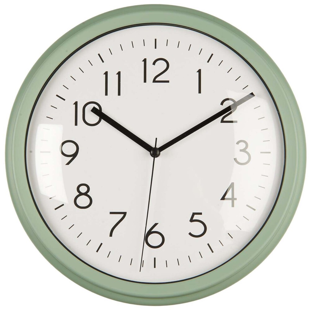 RELOJ PARED PLASTICO VERDE 9707