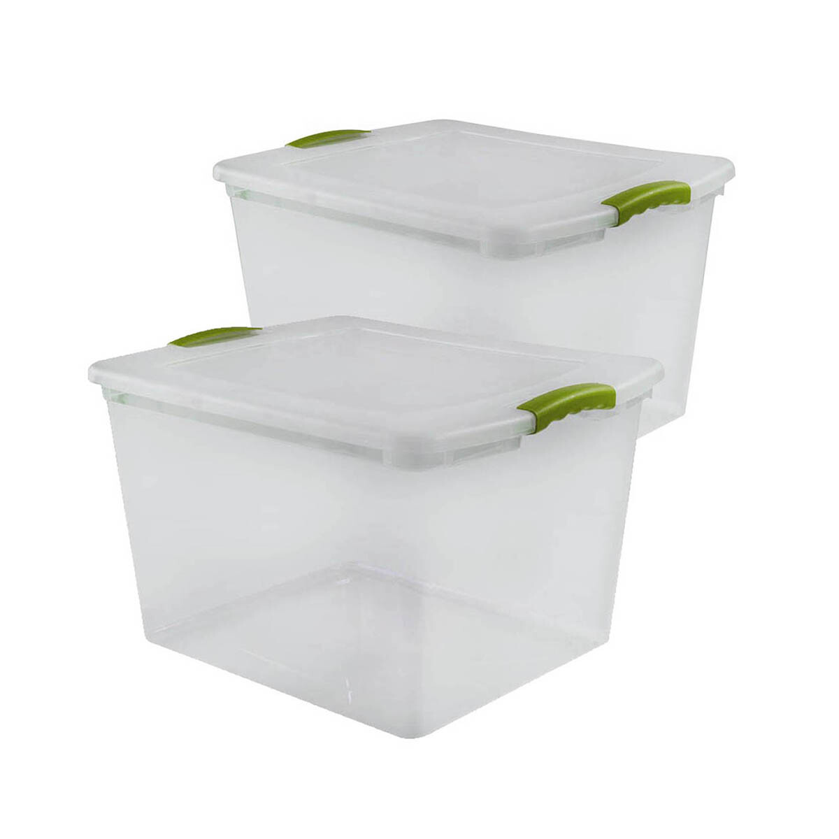 Set x2 Caja organizadora 45 lts Wenbox - TRANSPARENTE 