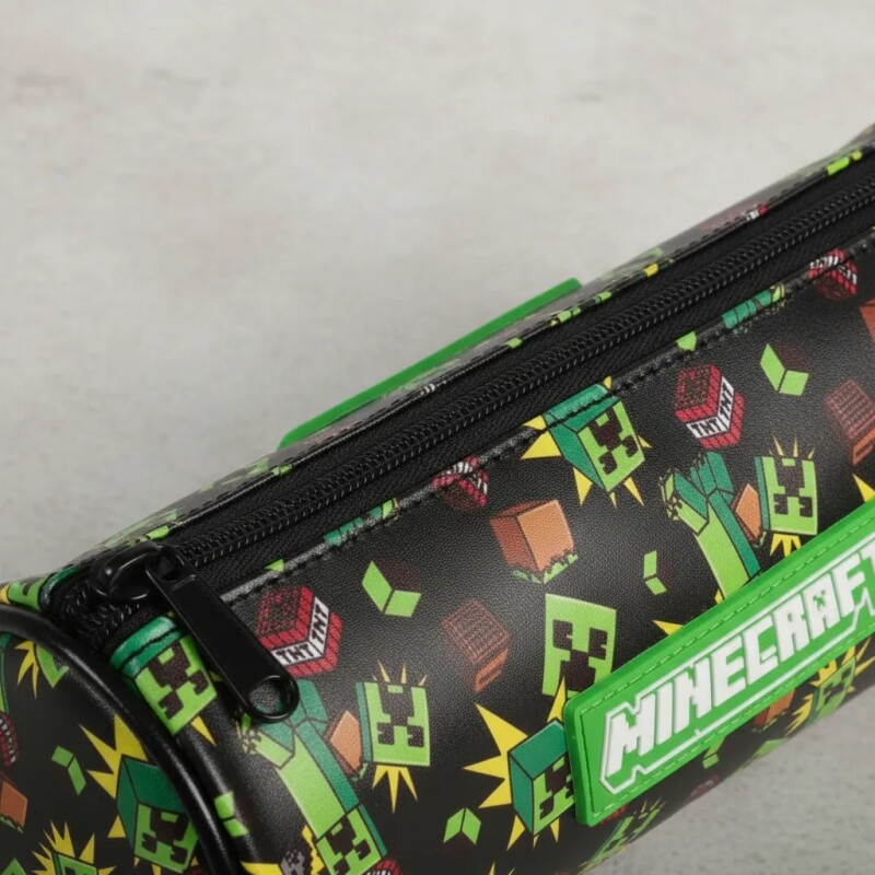 Cartuchera Mooving Minecraft Cilíndrica- CARTUCHERA MOOVING MINECRAFT CILÍNDRICA