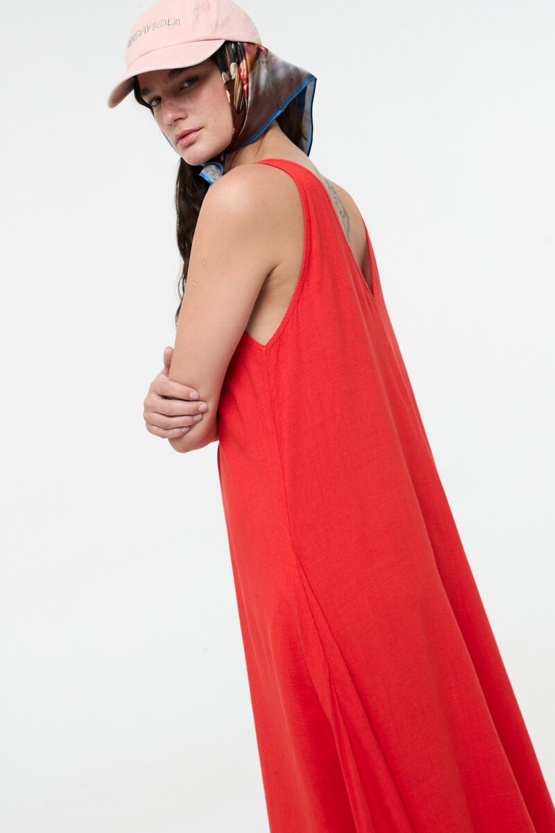 VESTIDO SUELTO Rojo