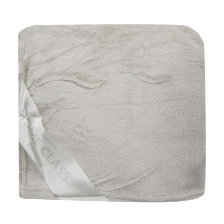 Frazada Flannel King Size Home Class 240 x 260 cm Beige 1