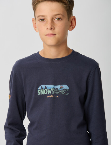 REMERA ESTAMPADA Azul