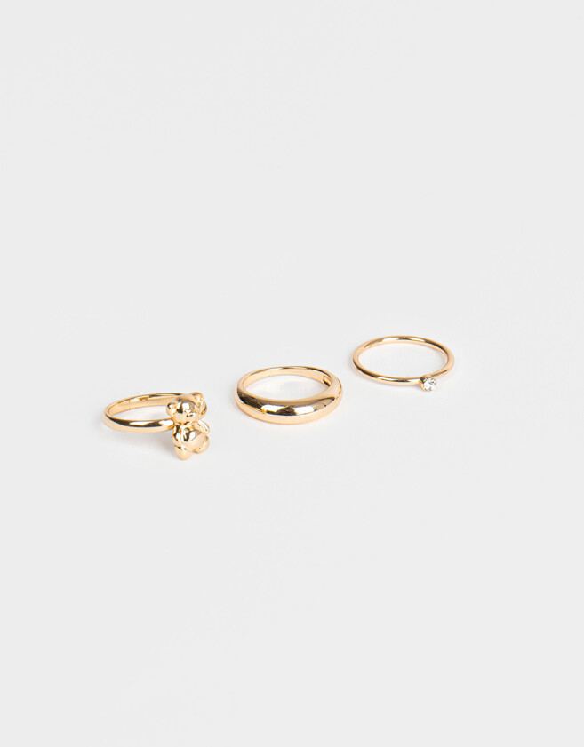 Sets Anillos Animalito Set De Anillos - Dorado