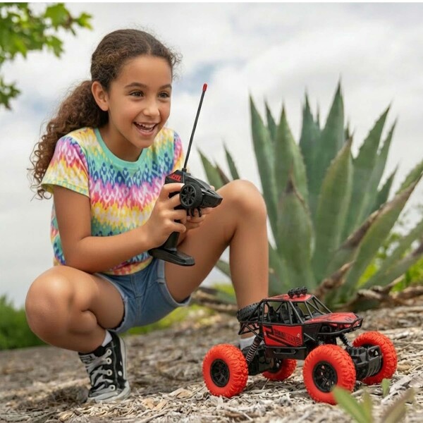 Auto A Control Remoto Todoterreno Motion Climb Recargable Color Rojo