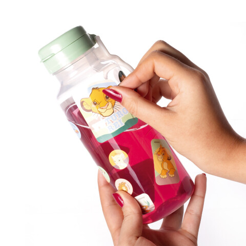 Botella Plástica Abre Fácil Rey León 600 ml con Adhesivos U