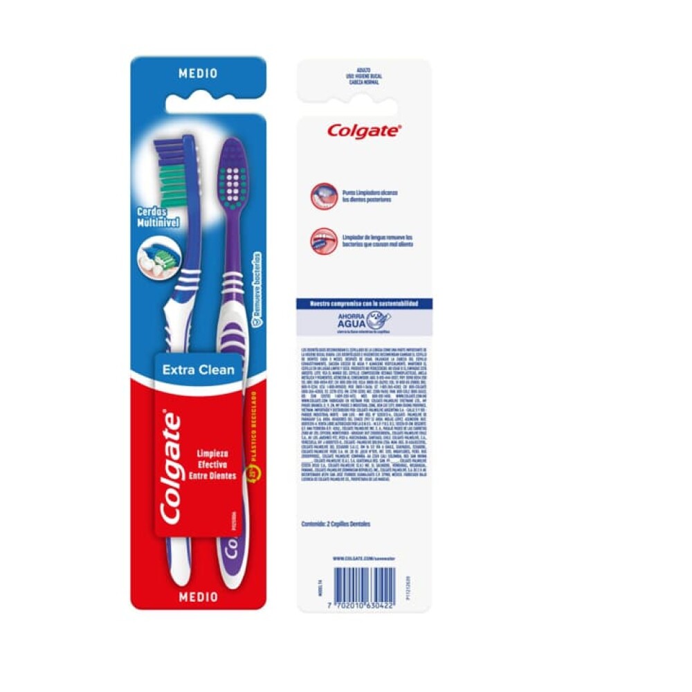 COLGATE CEPILLO EXT.CLEAN 2 X 1 CJ única
