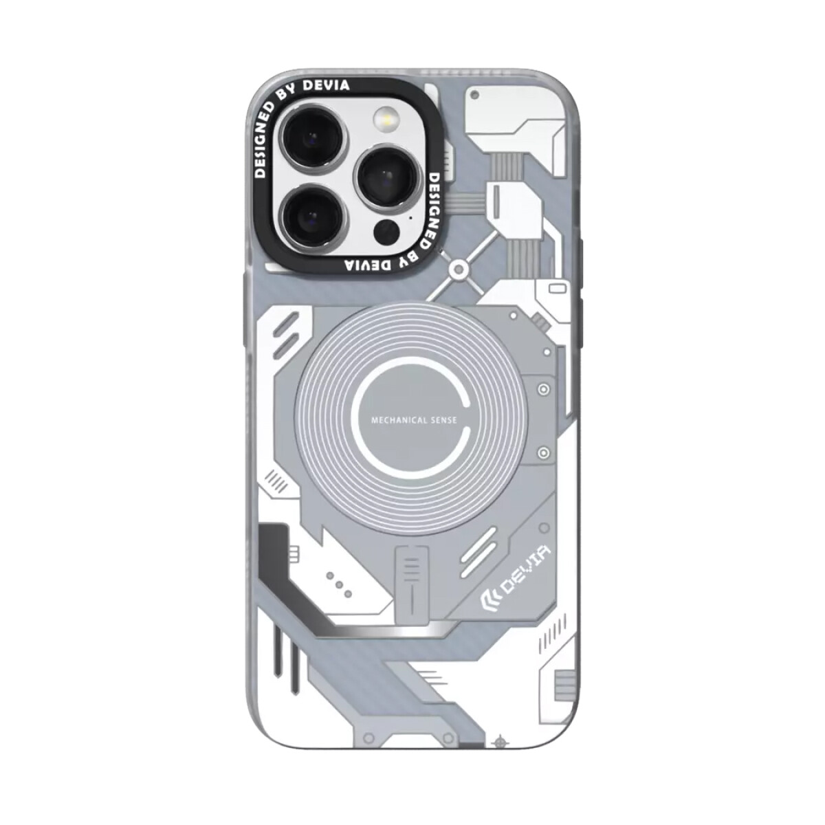 Protector Case con MagSafe Mecha Punk Series Devia para iPhone 15 Pro - Silver 