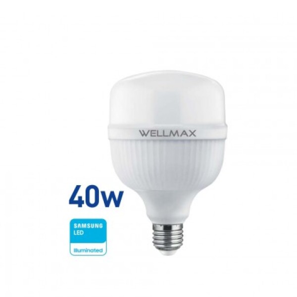 Lampara Led T-Bulb 40W - E27 Luz Fría Wellmax Lampara Led T-Bulb 40W - E27 Luz Fría Wellmax