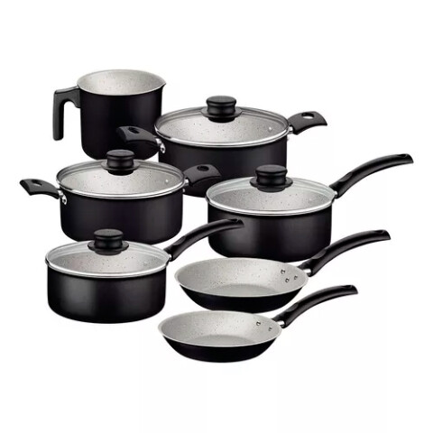 BATERIA COCINA TRAMONTINA - LINZ Negra - 9Pzas -28299/011 Sin color
