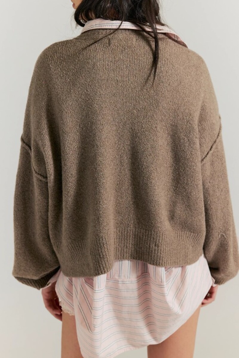 COOL OF THE NIGHT CARDI Marron