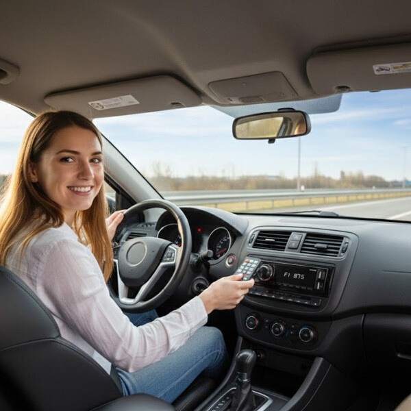 Radio Para Auto Coche Bluetooth FM Control Remoto USB x2 Led Color Negro