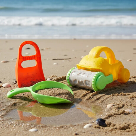 Juego de Arena Playa Bebés con Pala y Rastrillos en Plástico Multicolor