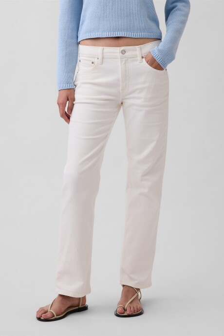 Jean Relaxed Straight Mujer Winter White